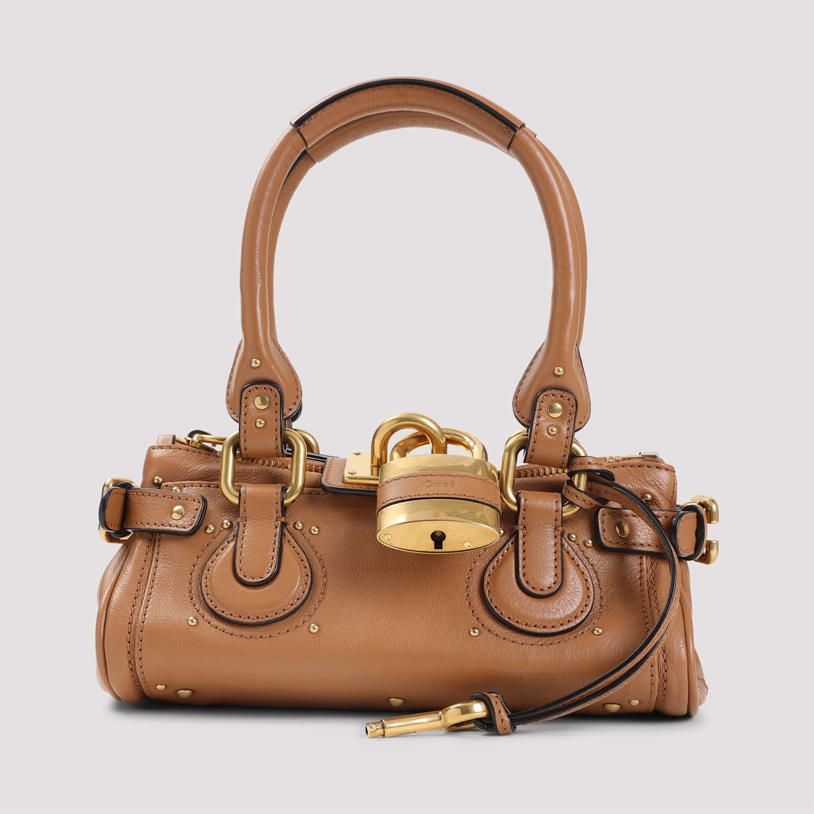Chloé Small Paddington Padlock Top-handle Tote Bag In Brown