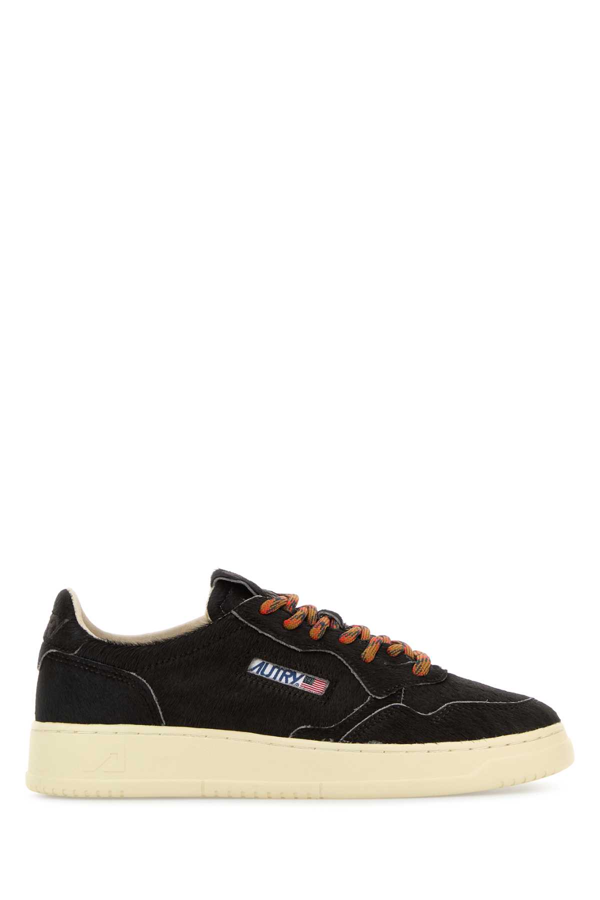 Dark Brown Calf Hair Medalist Sneakers