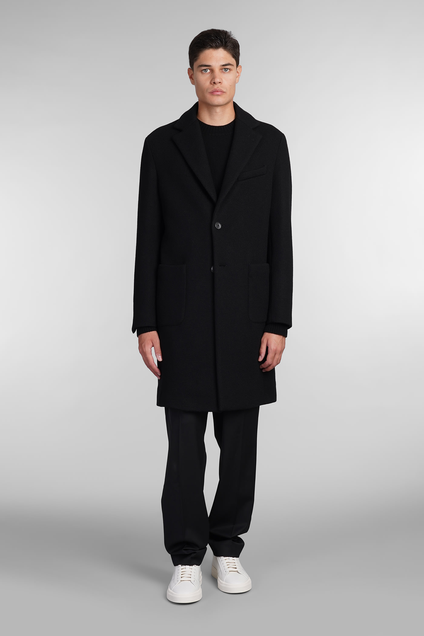 Baron Coat In Black Wool