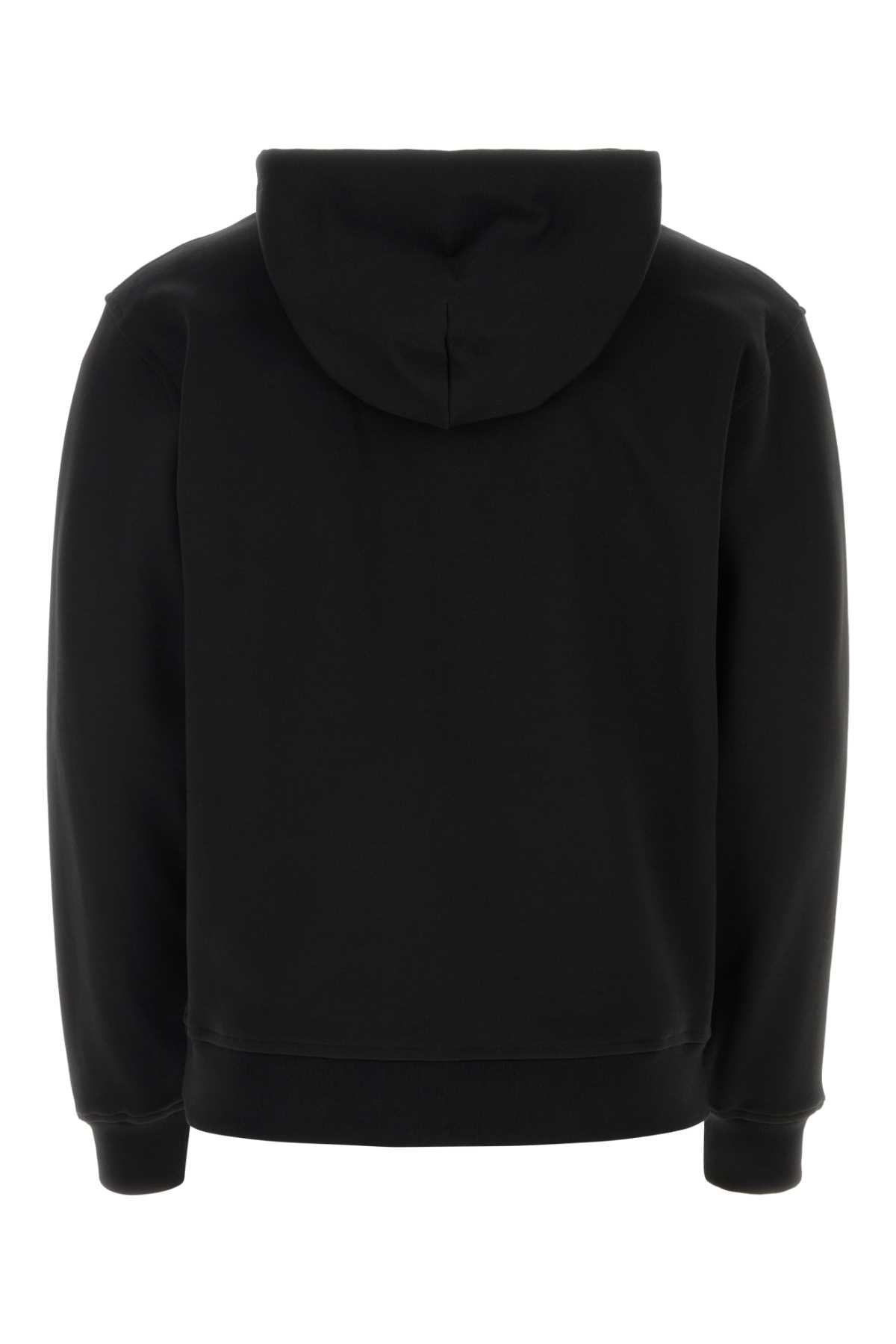 Shop Valentino Black Cotton Blend Sweatshirt In Nero