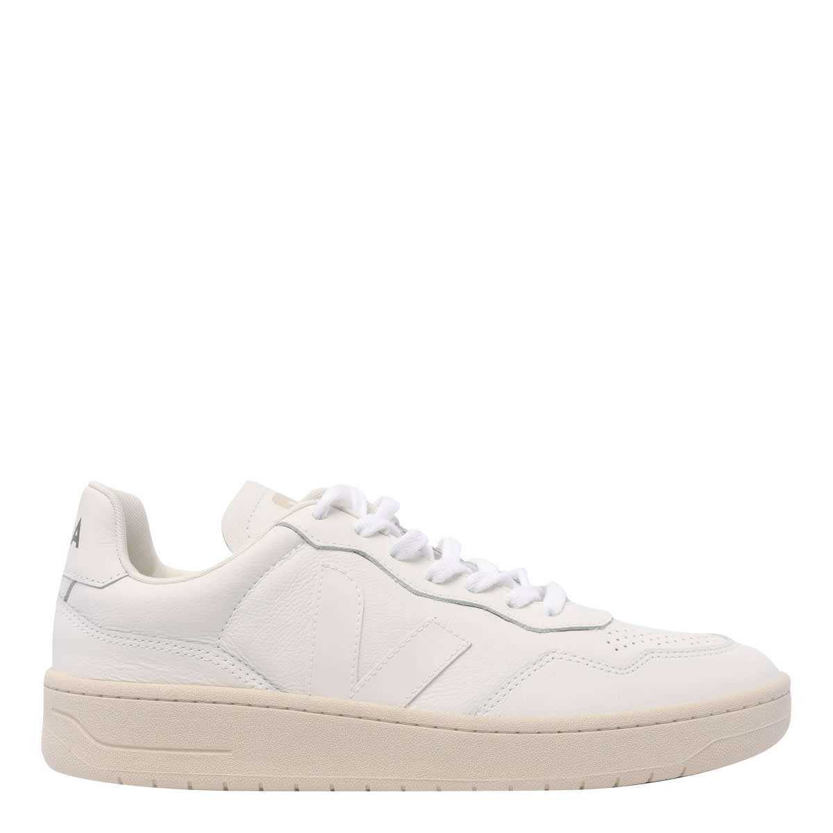 Shop Veja V-90 Sneakers In Extra White