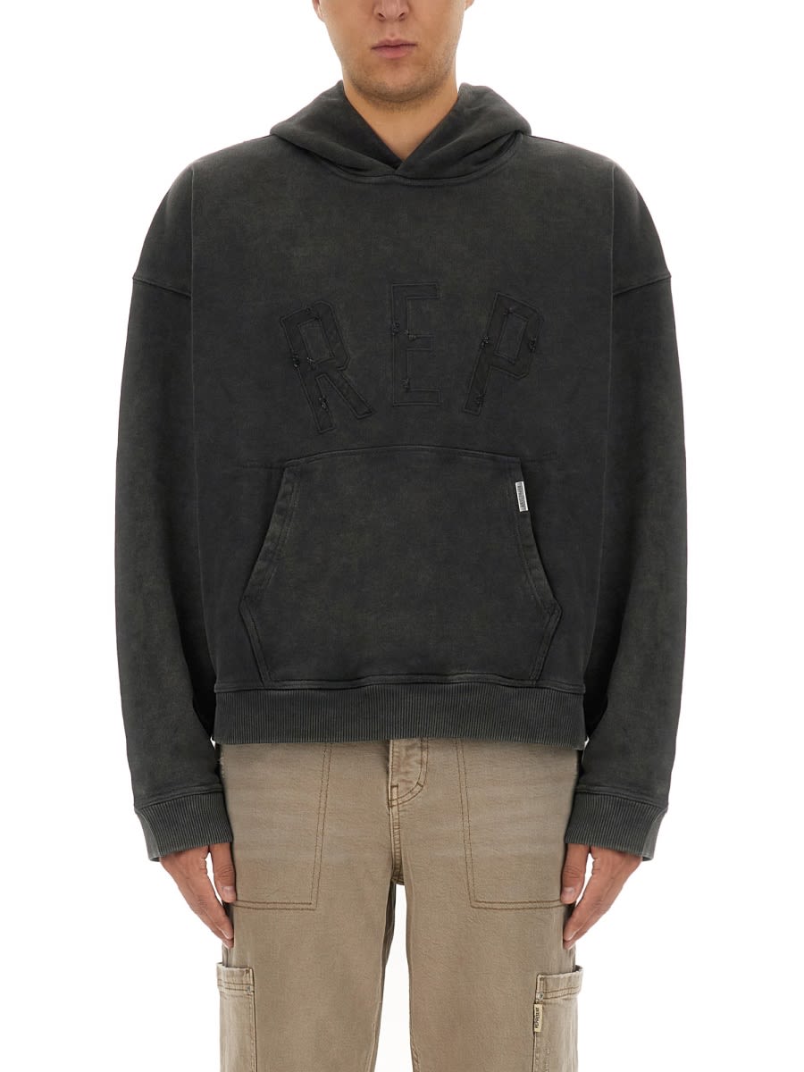 Shop Represent Rep Applique Sweatshirt In Black