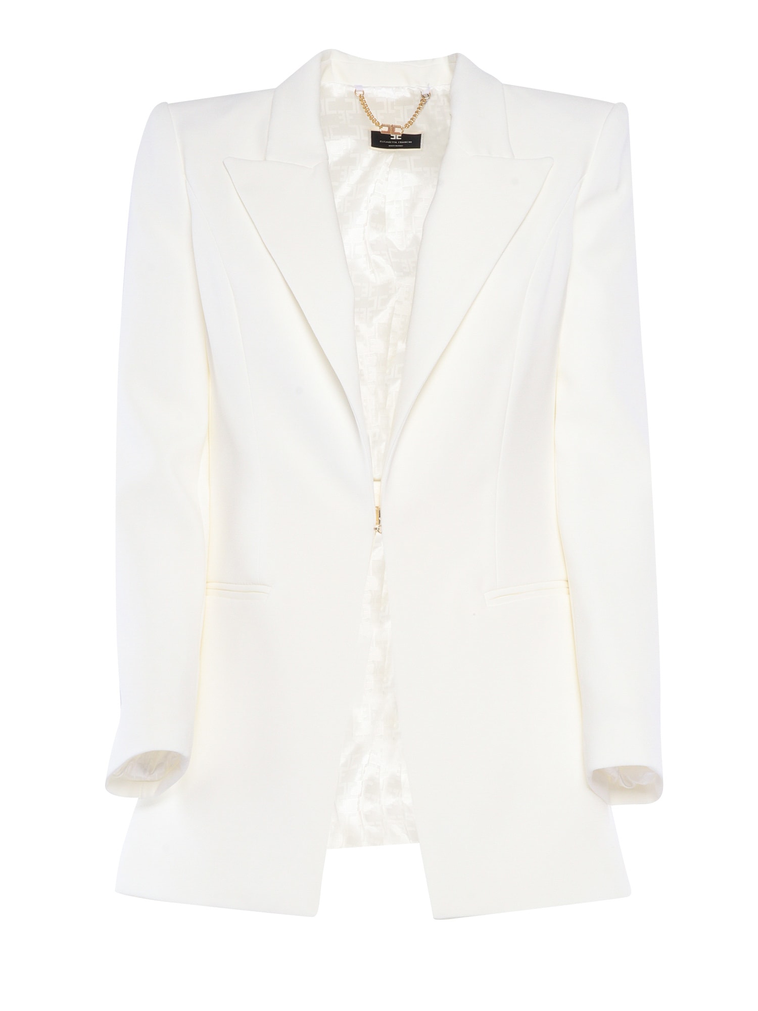 Shop Elisabetta Franchi Elegant White Suit