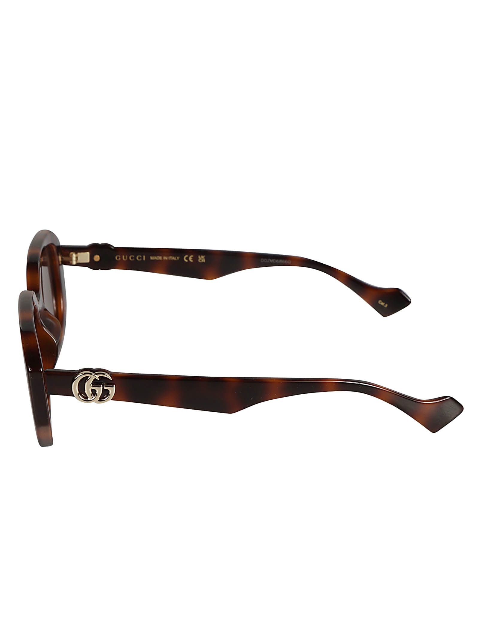 Shop Gucci Curved Square Sunglasses In Brown