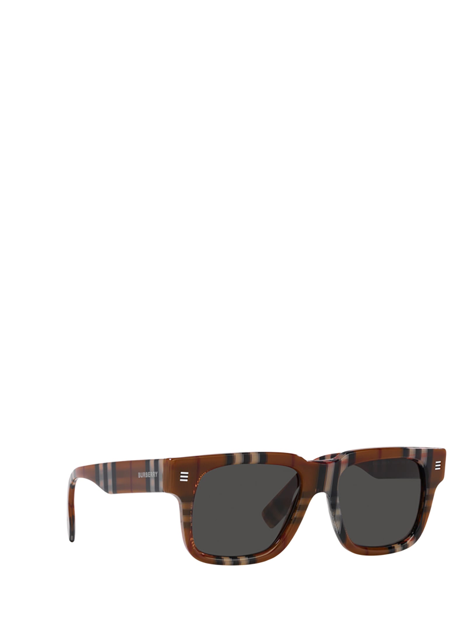Shop Burberry Eyewear Be4394 Check Brown Sunglasses