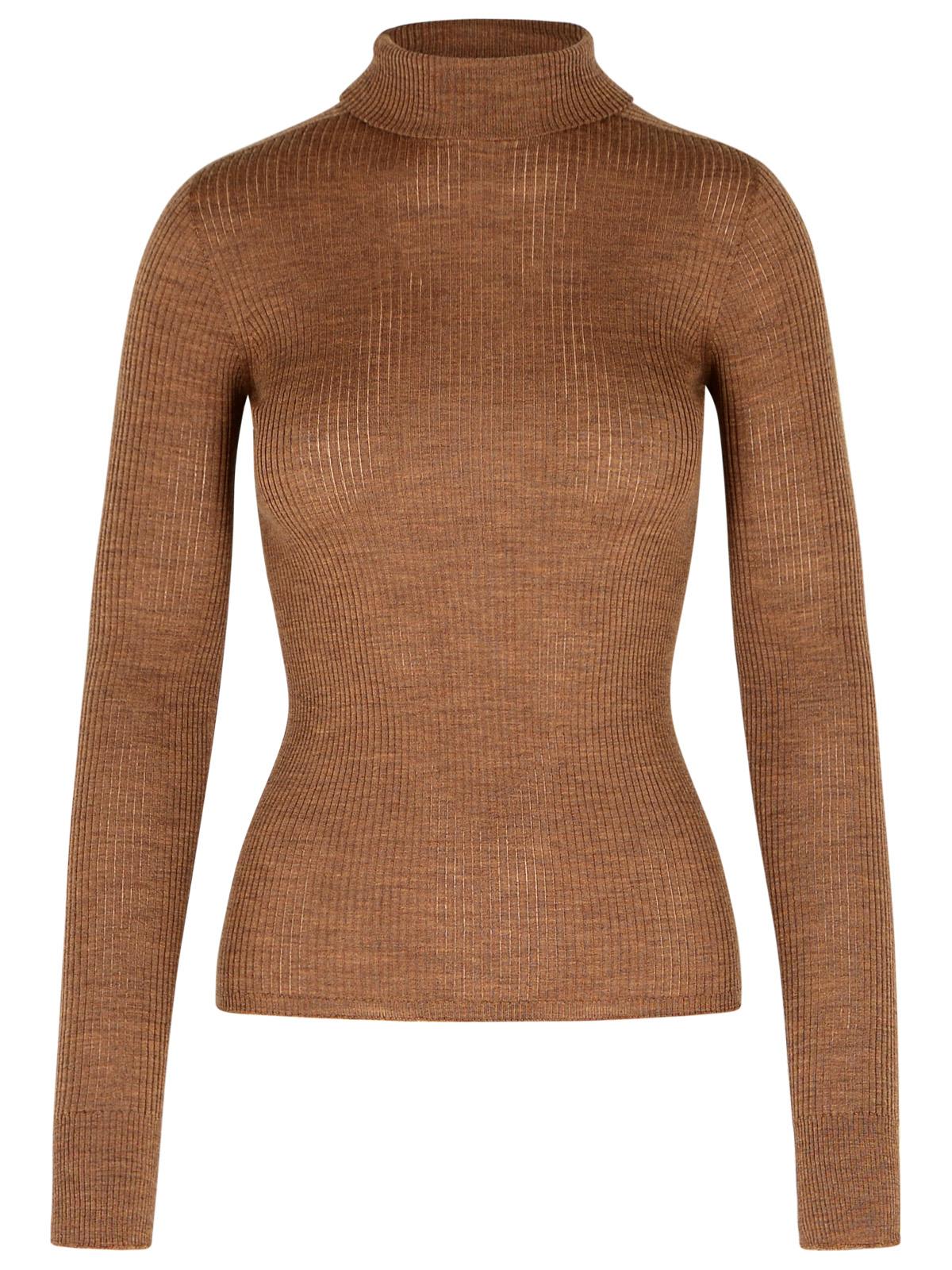 Shop Sportmax Flavia Brown Virgin Wool Sweater