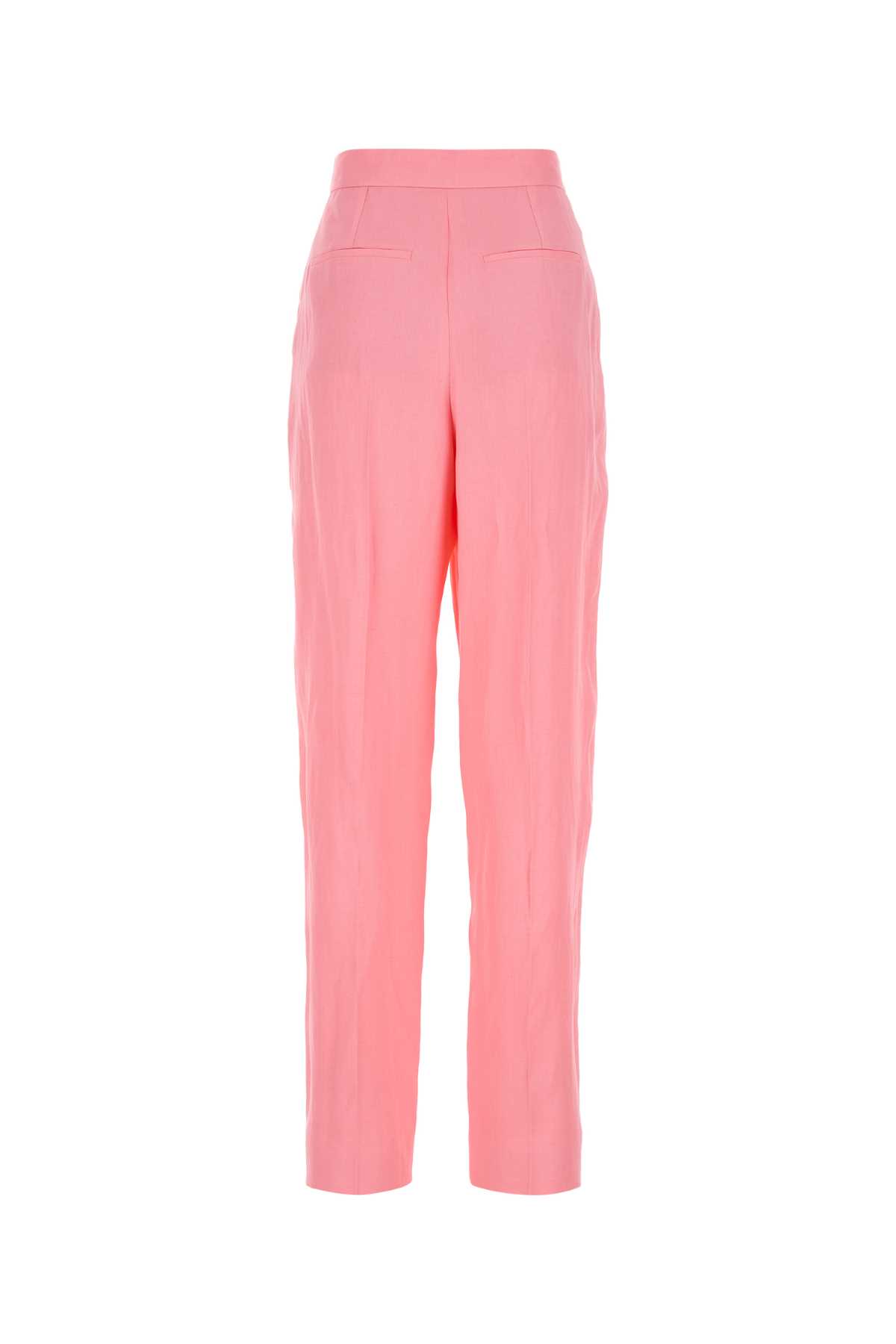 Shop Stella Mccartney Pink Viscose Blend Wide-leg Pant In Hibiscus