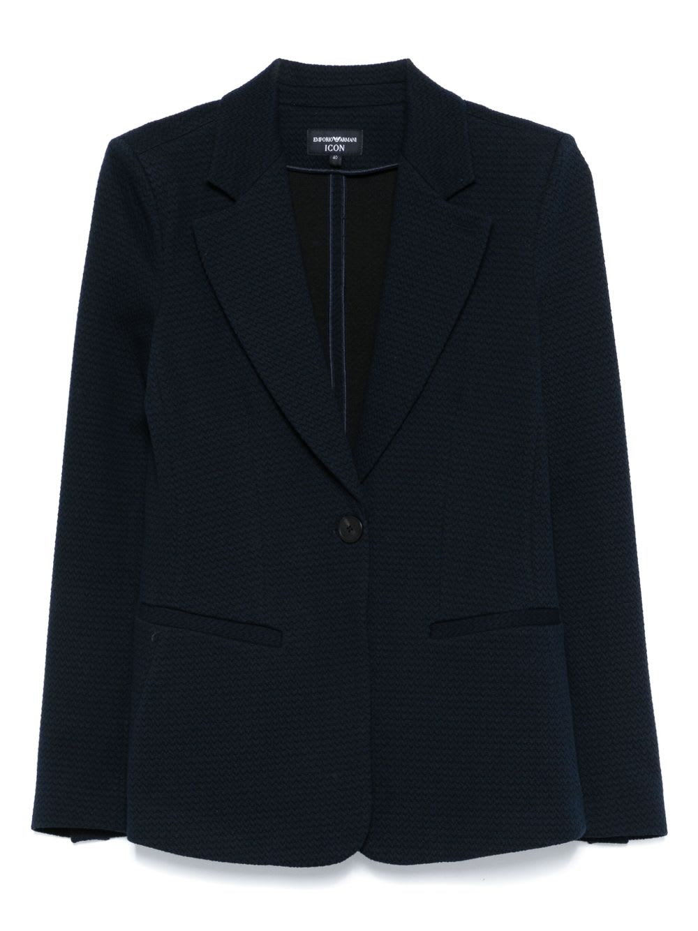 Emporio Armani Single-breasted Blazer Jacket In Black