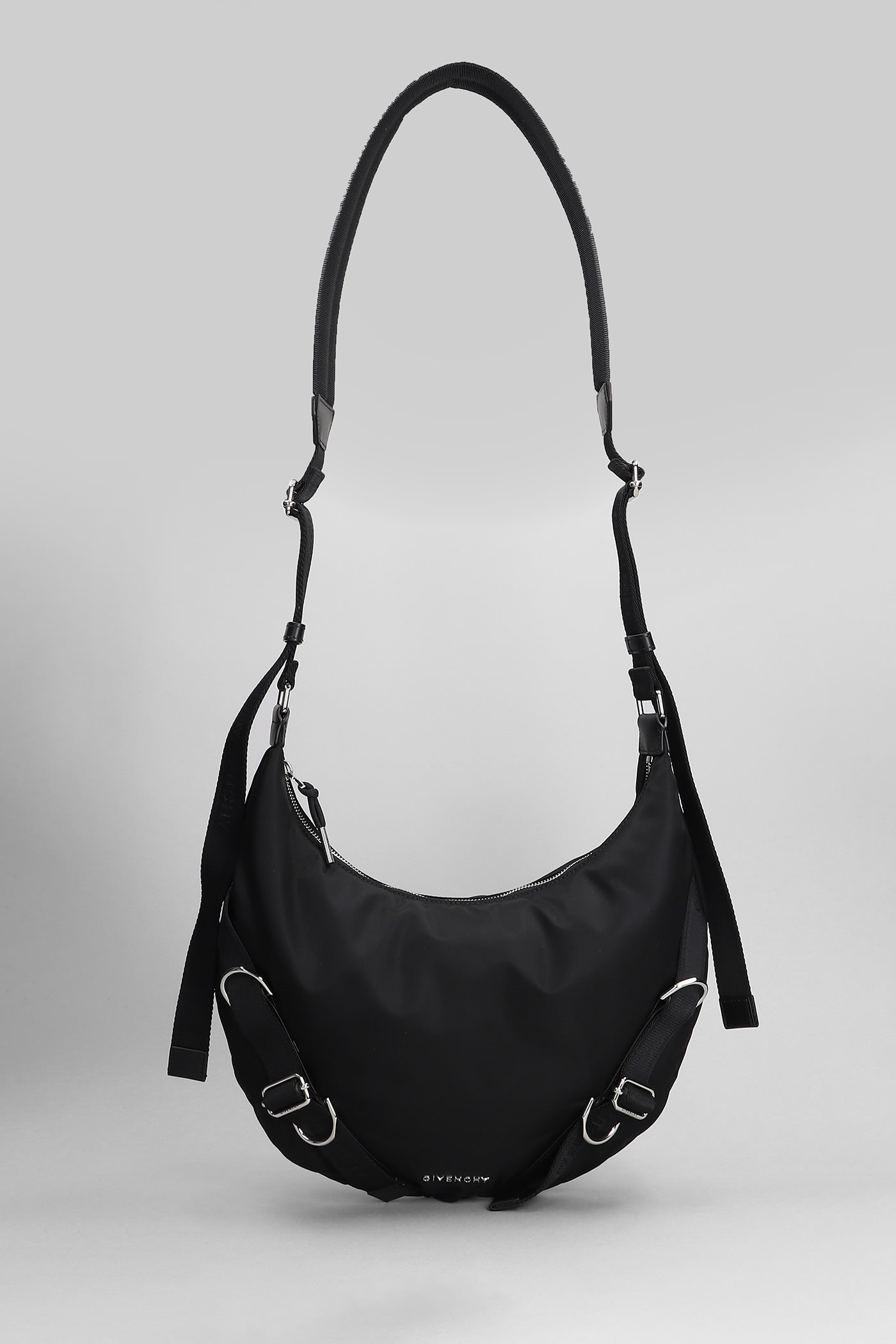 Shop Givenchy Voyou Shoulder Bag In Black Polyamide