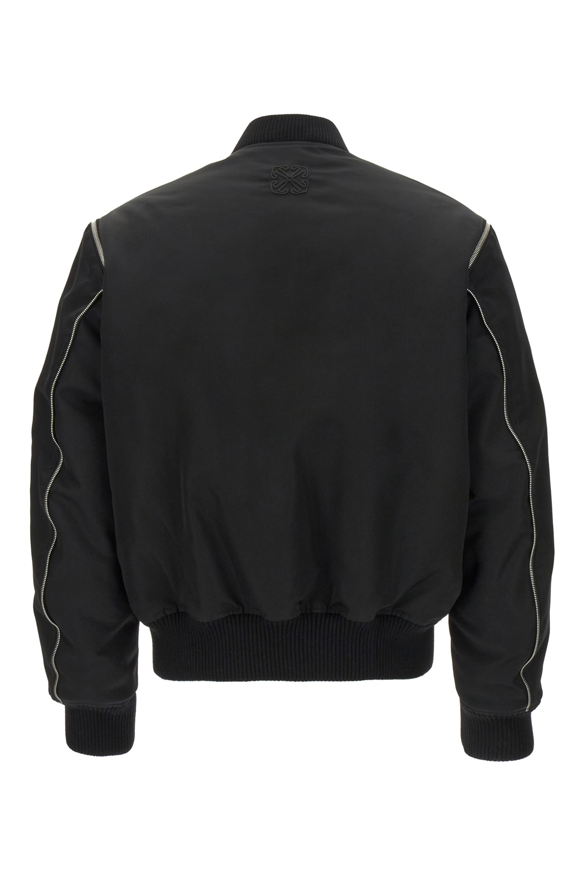 Shop Off-white Black Nylon Padded Bomber Jacket In 1010