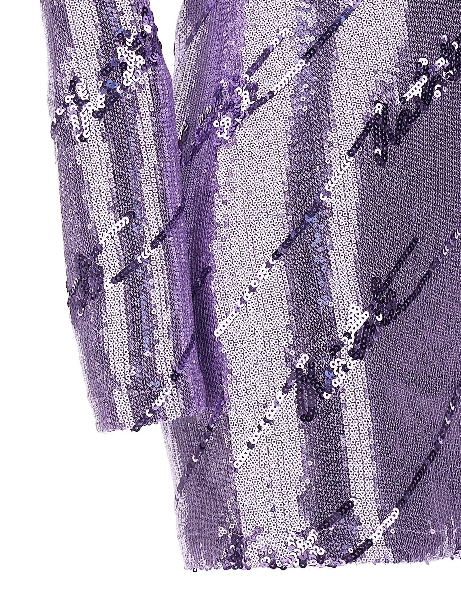 Shop Rotate Birger Christensen Sequin Mini Dress In Purple