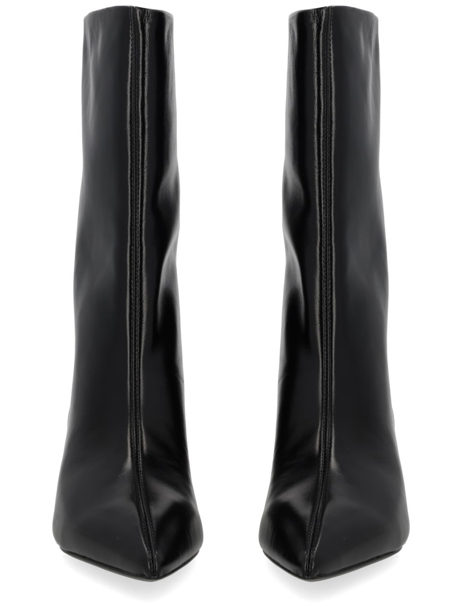 Hugo Boss 35mm Pointed-toe Leather Boots In Black