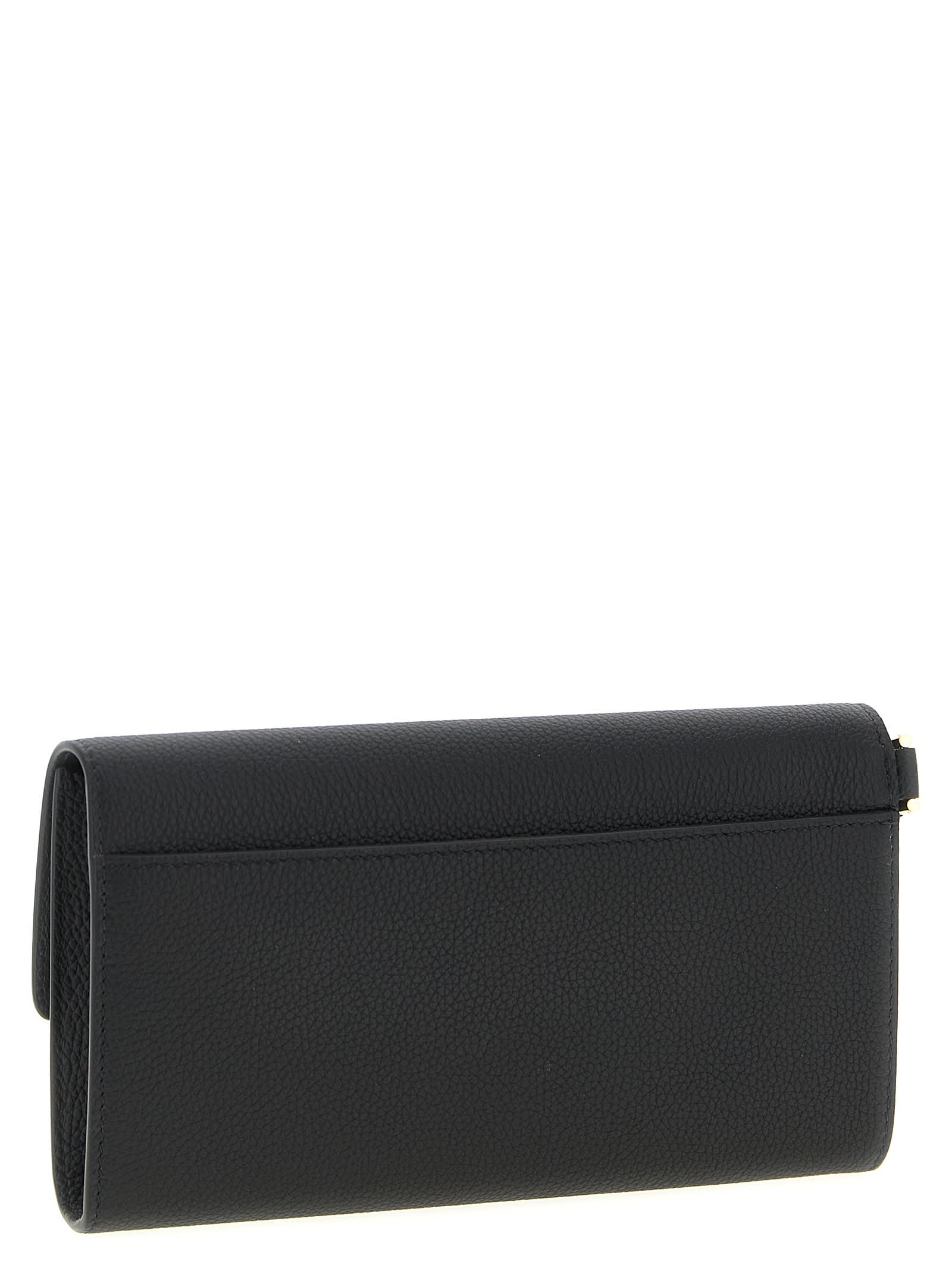 Tom Ford Hammered Clutch In Black