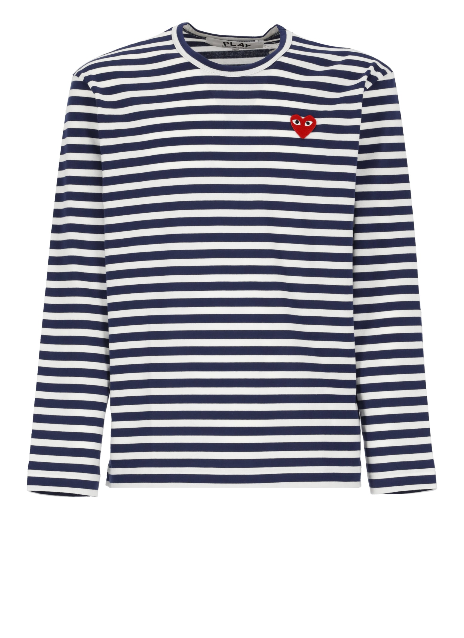 Shop Comme Des Garçons Play T-shirt With Logo In Blue