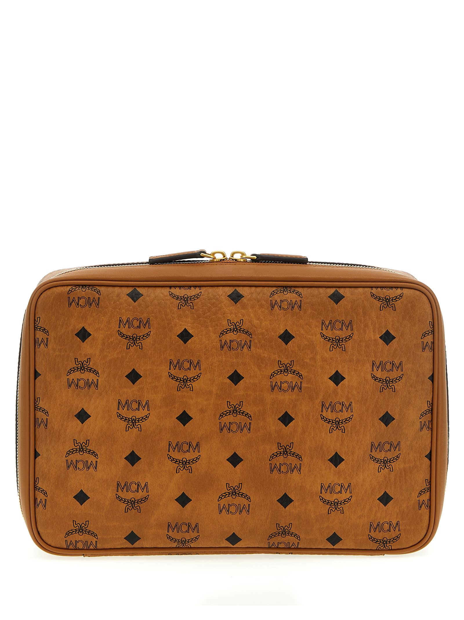 Shop Mcm Ottomar Travel Document Case Clutch In Brown