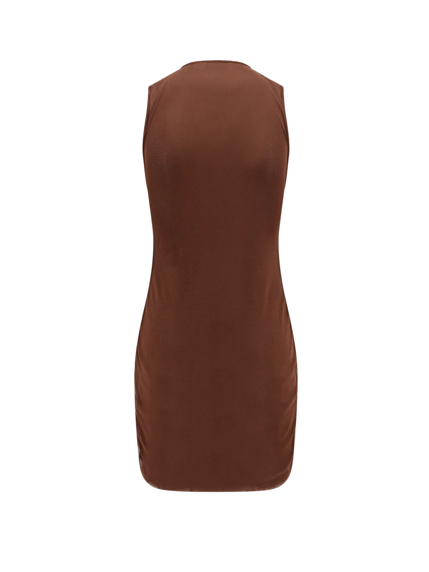 ワンピース SAINT LAURENT STRETCH TULLE SHORT DRESS Saint Laurent Stretch Tulle Short Dress In Brown | ModeSens