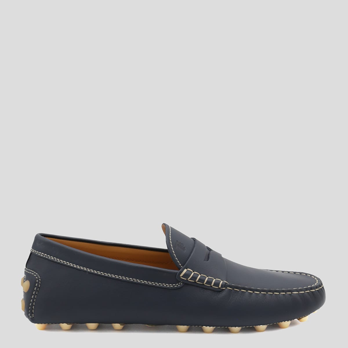 Blue Leather Loafers