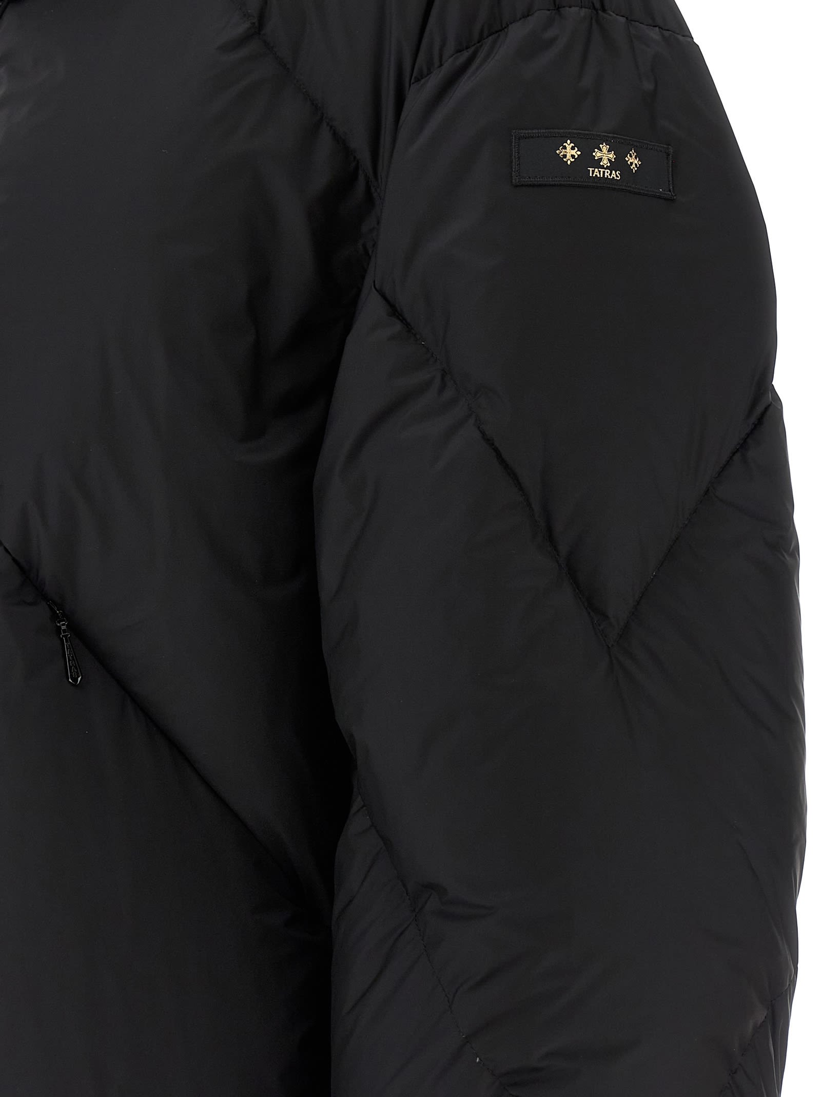 Tatras Insulated Nylon Jacket High Collar In Black