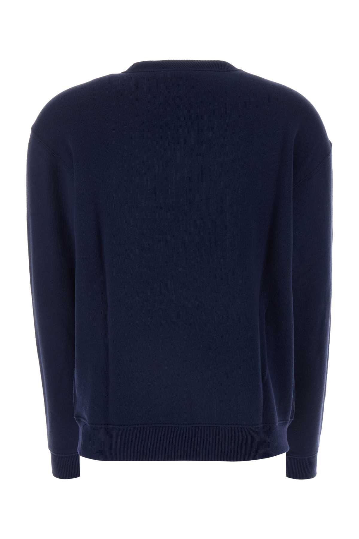 Polo Ralph Lauren Navy Blue Cotton Sweatshirt In Navy