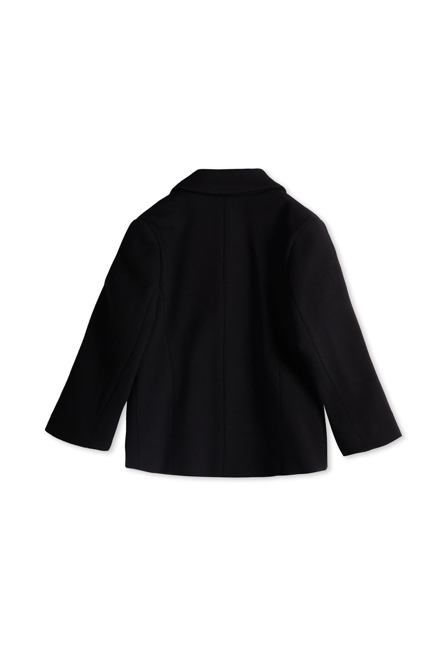 Balmain Black Jacket For Baby Boy With Labyrinth In Black