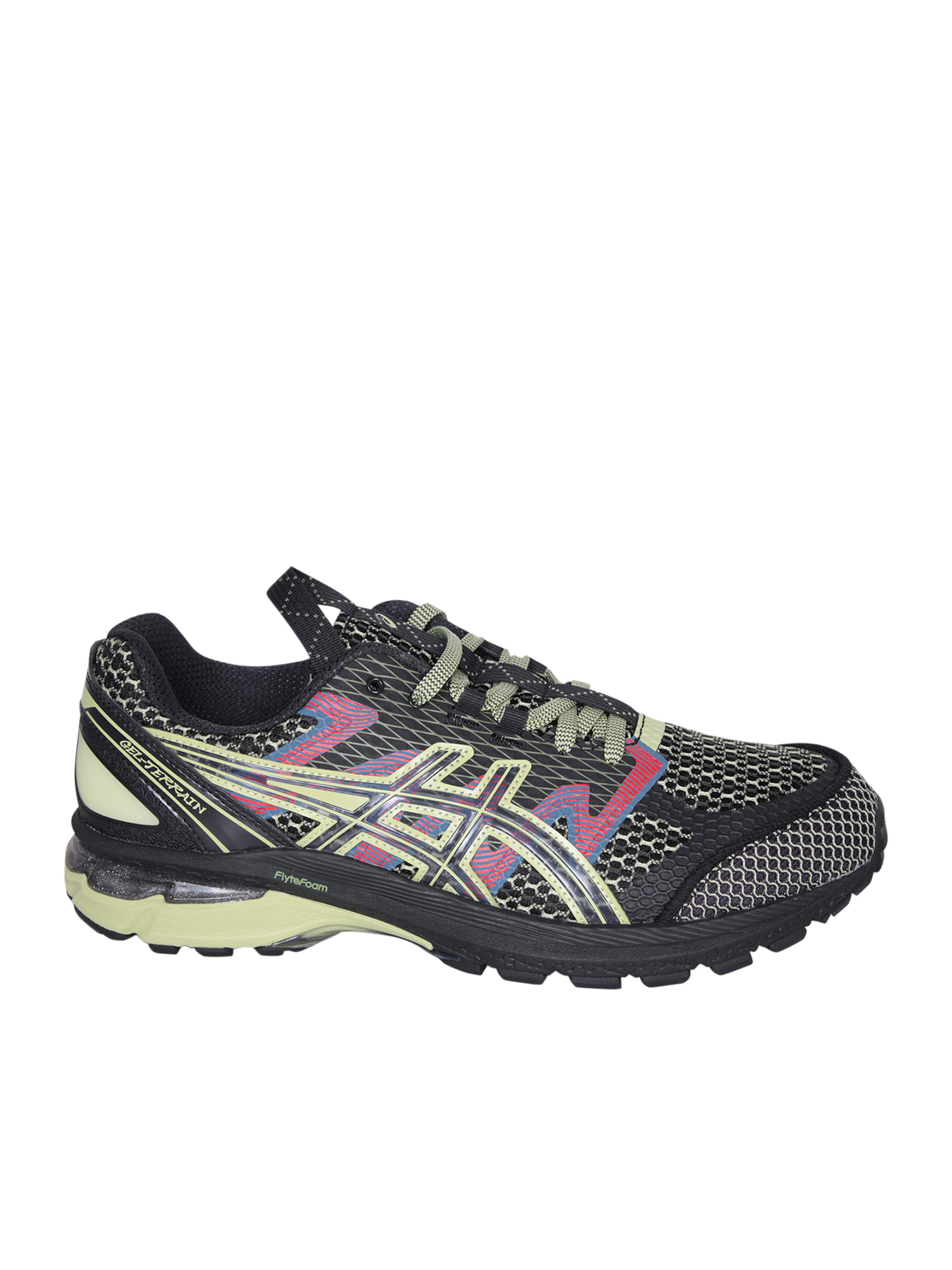 Shop Asics U24 Gel-terr Black/yellow Sneakers