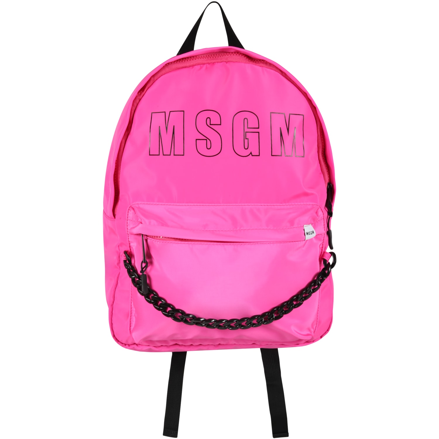 MSGM Fuchsia Backpack For Girl With Logo