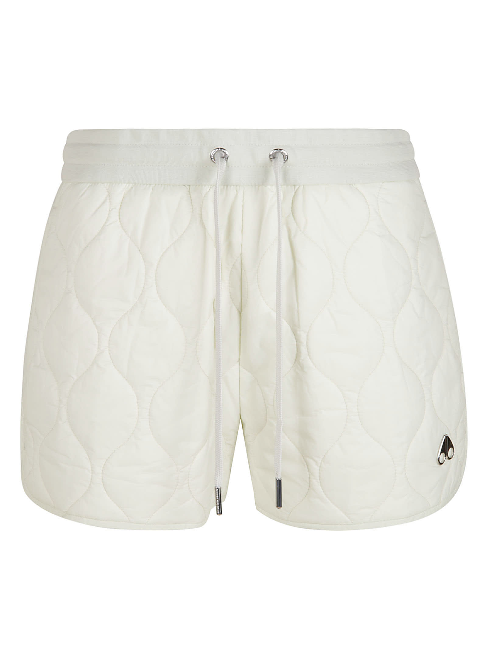 Moose Knuckles Double Layred Quilted Laguna Shorts In Canary Green
