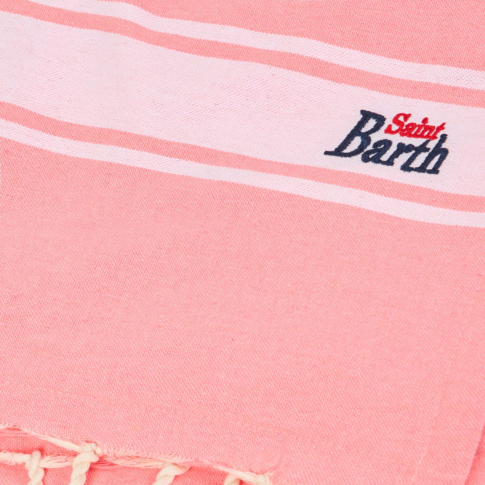Shop Mc2 Saint Barth Fluo Pink Fouta Doubled With Sponge