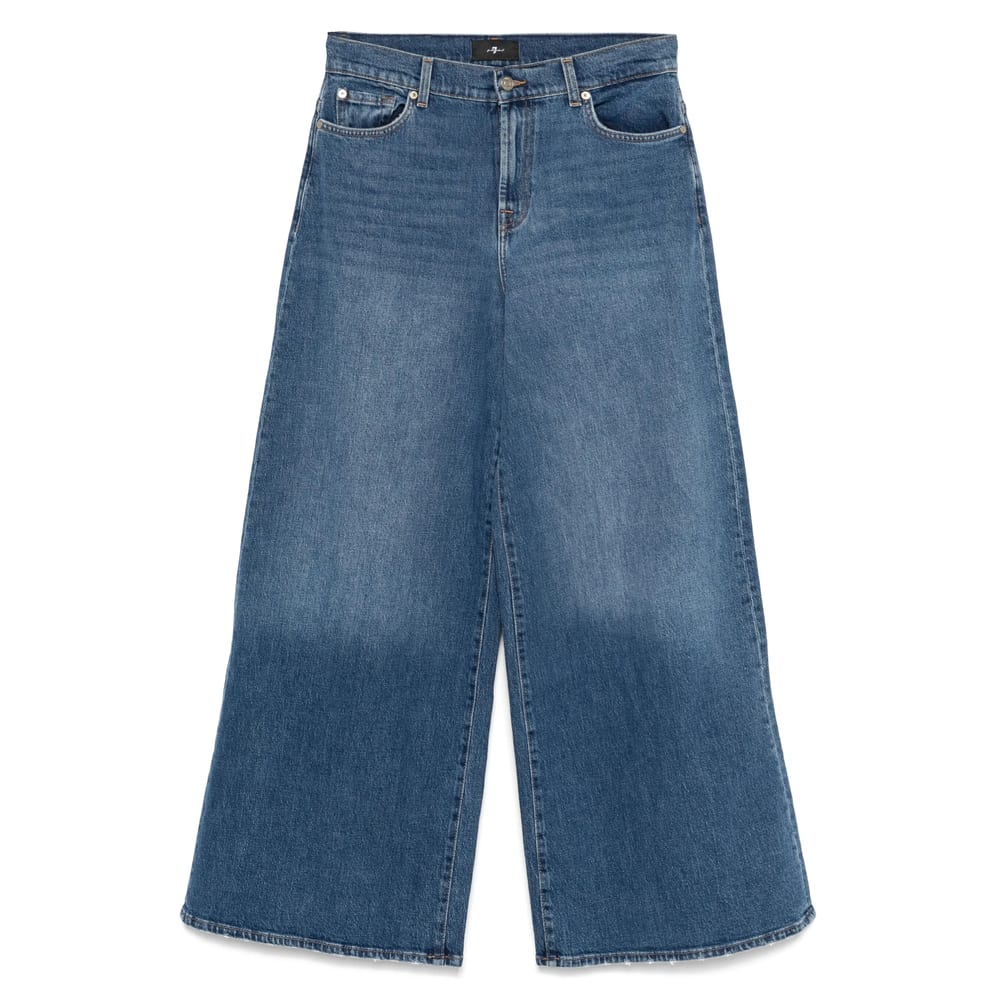 7 For All Mankind Zoey High Waist Wide Leg Jeans In Blue