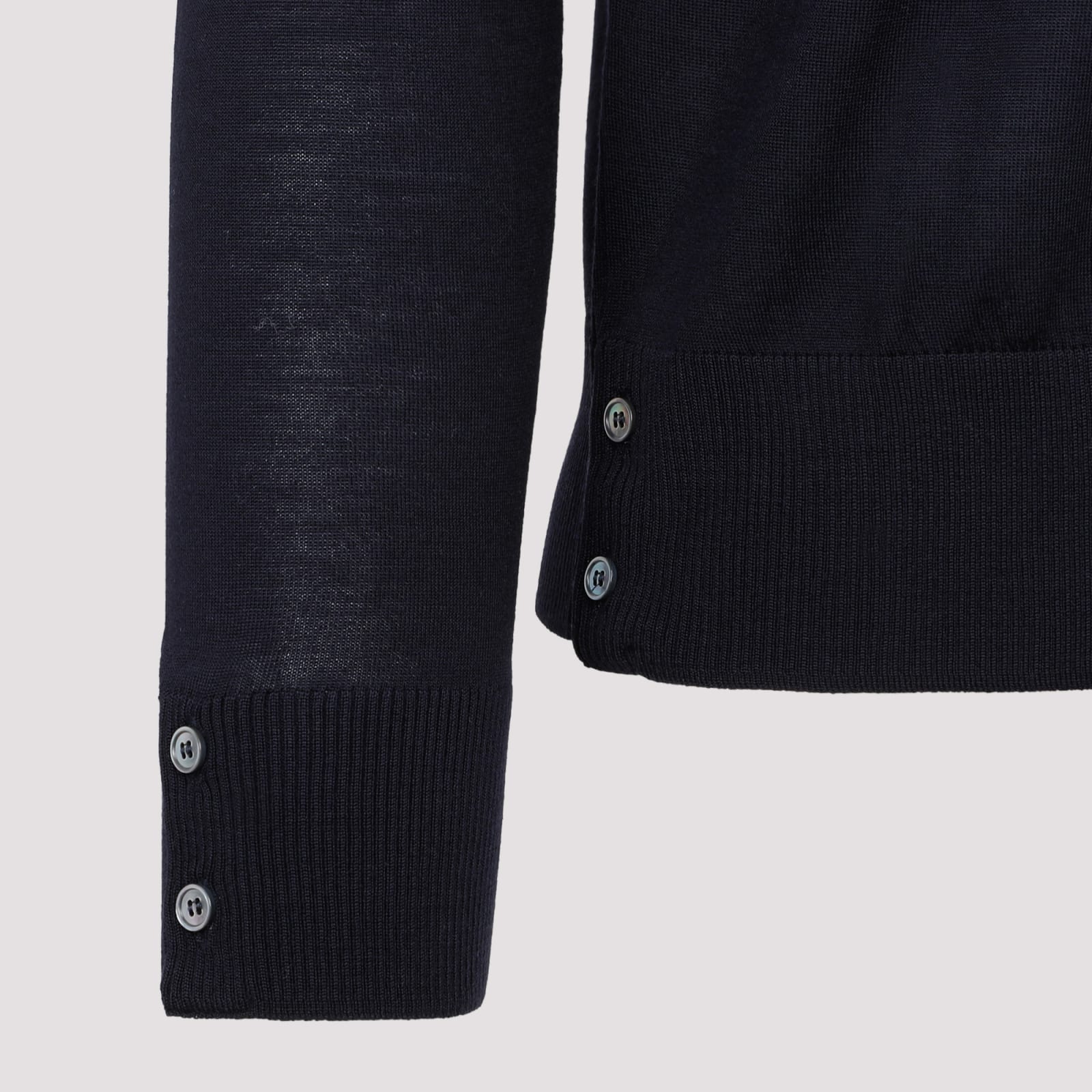 Shop Thom Browne 4-bar Pullover In Navy