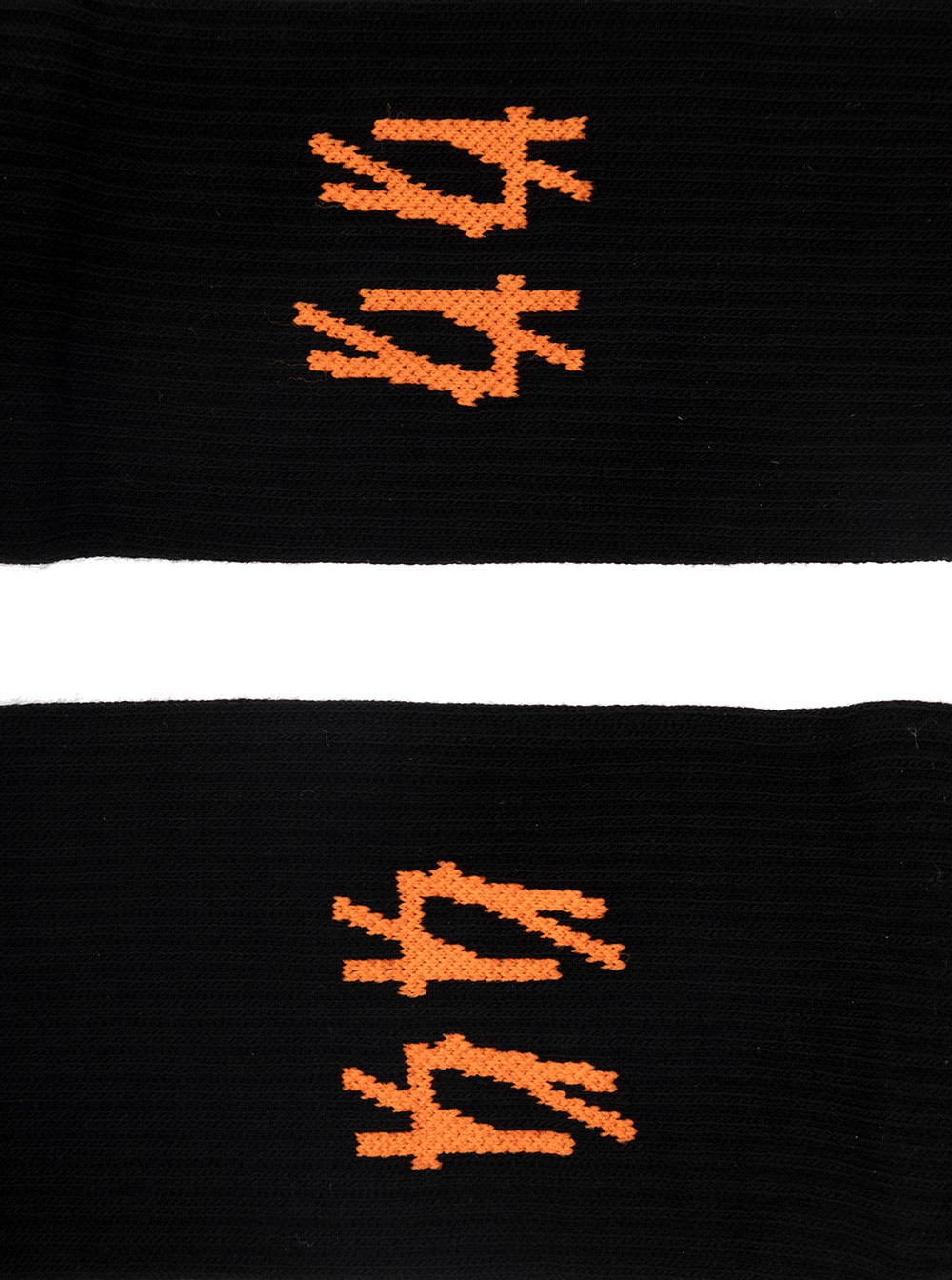 Shop 44 Label Group Black Socks With Contrasting Logo Detail In Cotton Blend Man