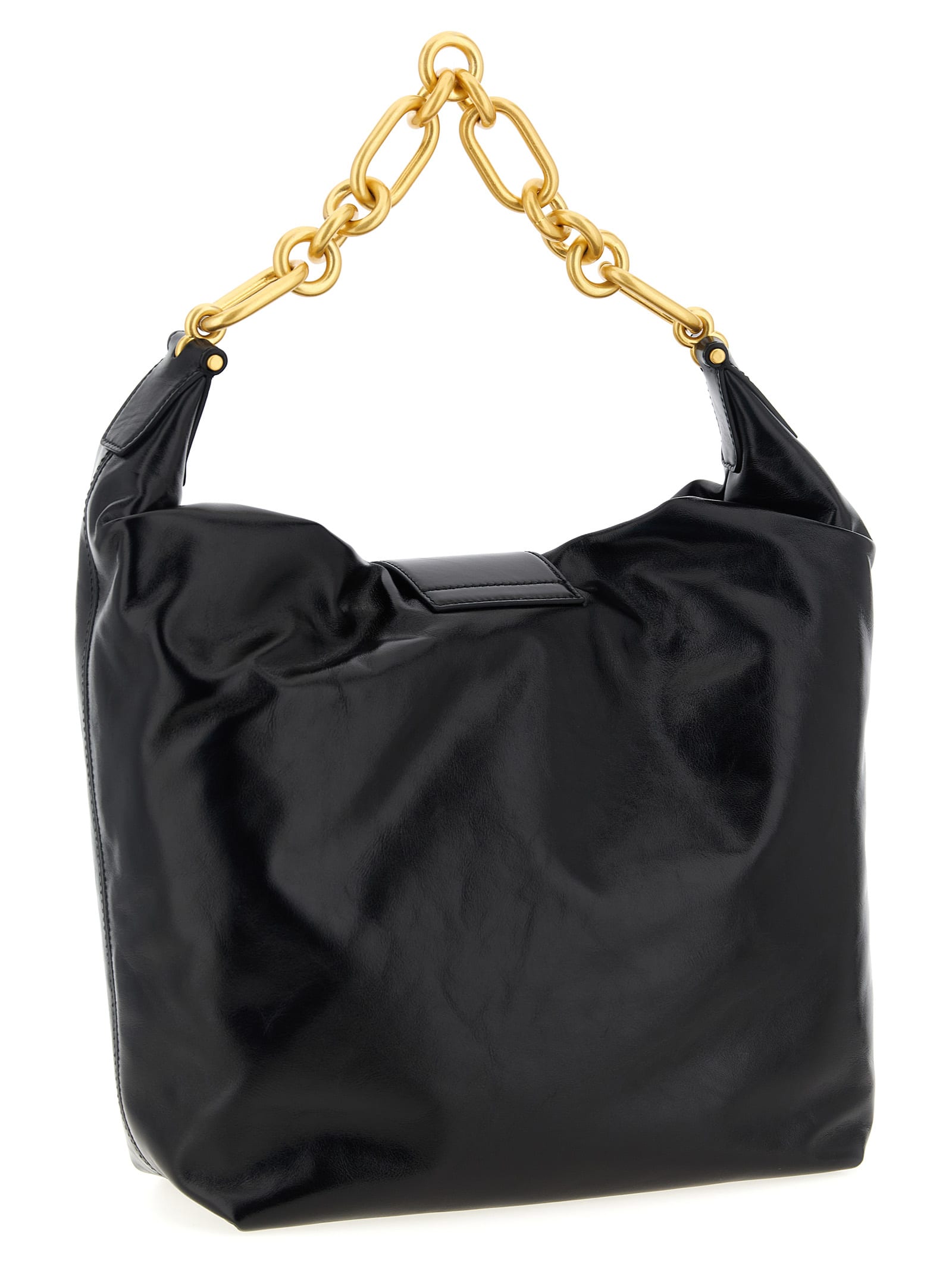 Balmain Sync Hobo Shoulder Bag In Black