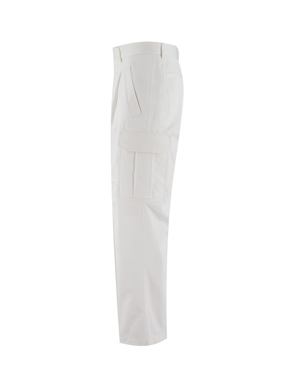 Shop Brioni Trousers In White