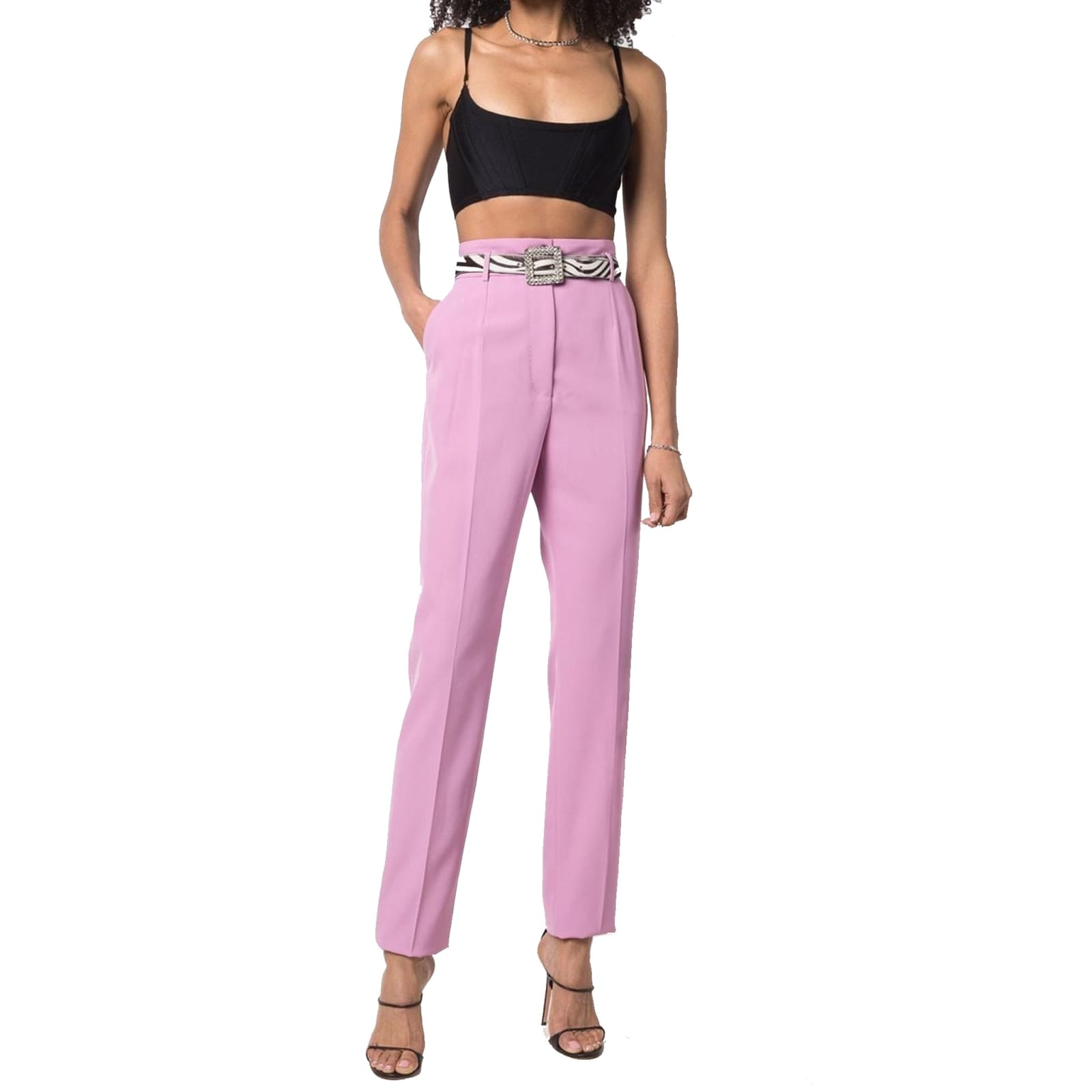 Shop Dolce & Gabbana Classic Slim Fit Pants In Pink