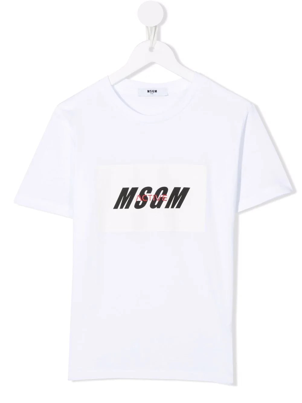 Kids White T-shirt With Msgm Active Logo Box