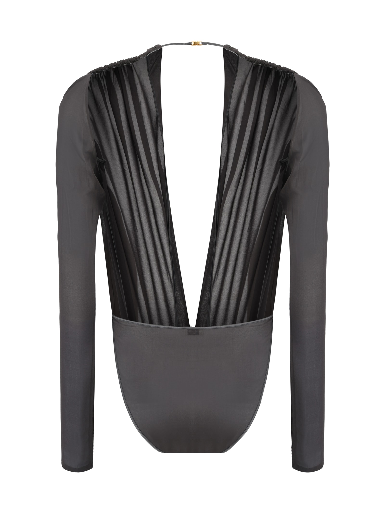 Shop Saint Laurent Bodysuit In Nero