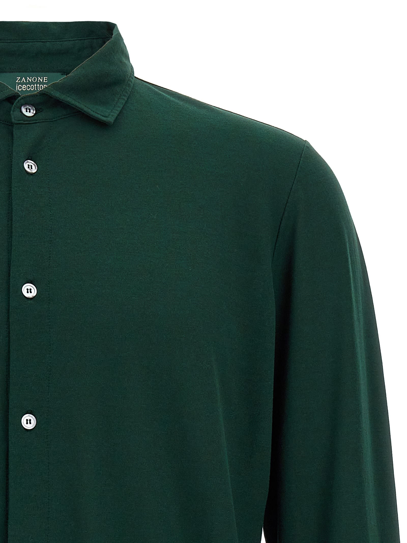 Zanone 'ice Cotton' Shirt In Green