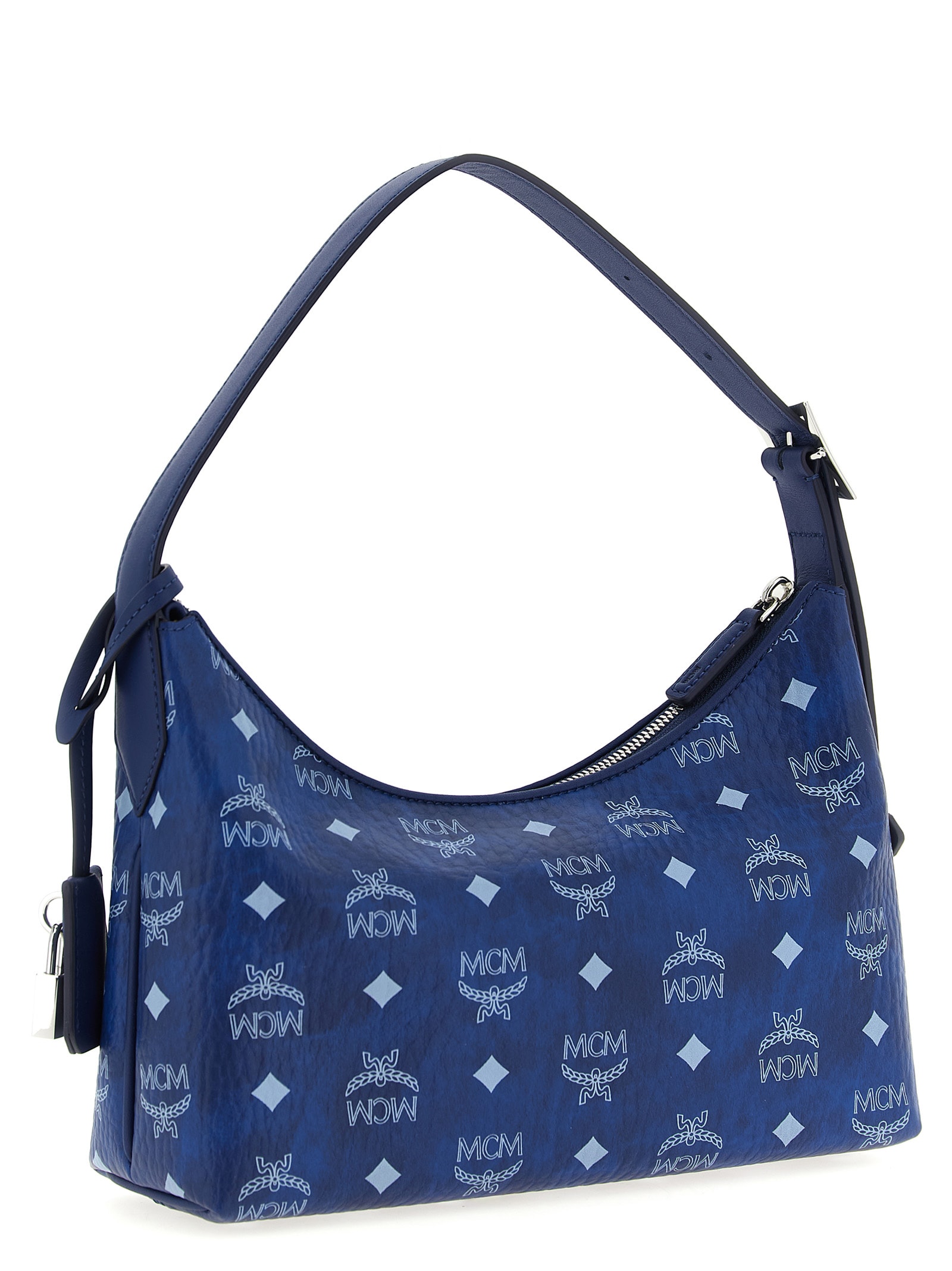 Mcm 'aren Hobo' Small Shoulder Bag In Blue