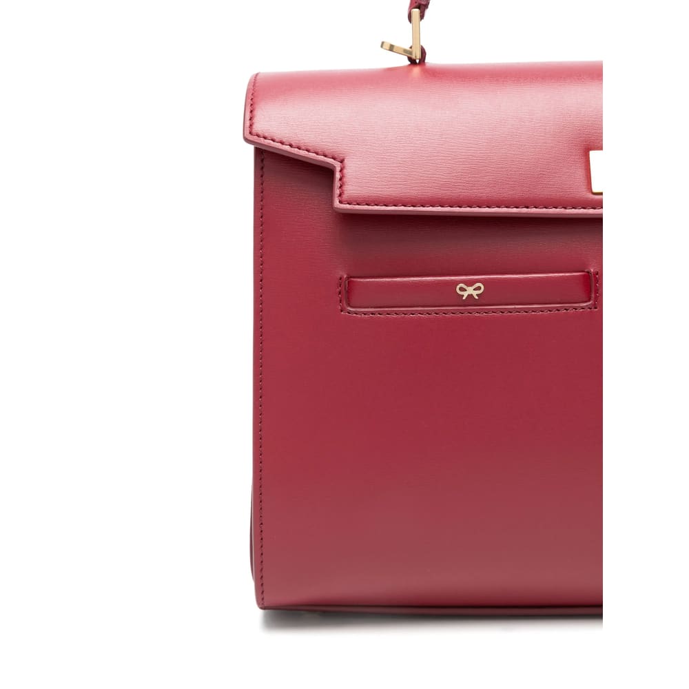 Anya Hindmarch Mortimer Shiny Leather Top-handle Bag In Red