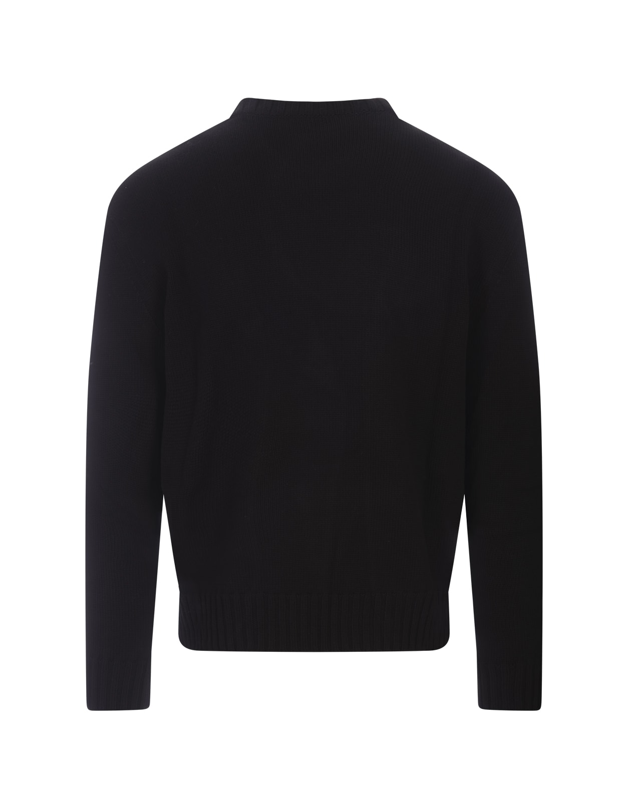 Shop Alexander Mcqueen Seal Logo Sweater In Black And Ivory