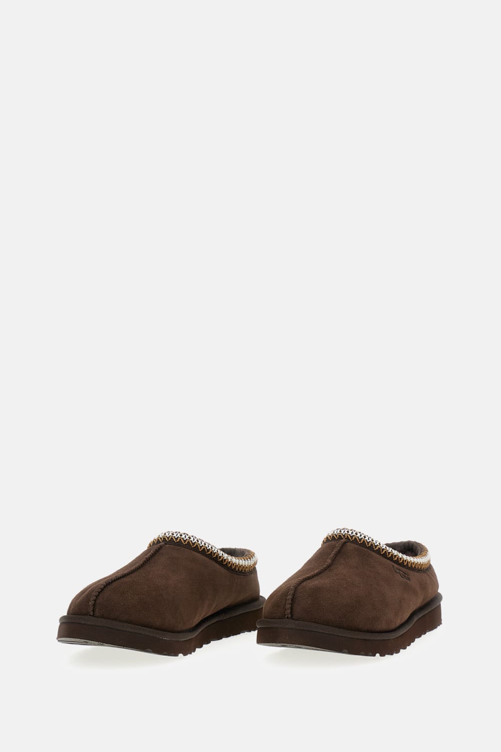 Ugg Suede Leather Slip-on Slipper With Plush Interior In Brown