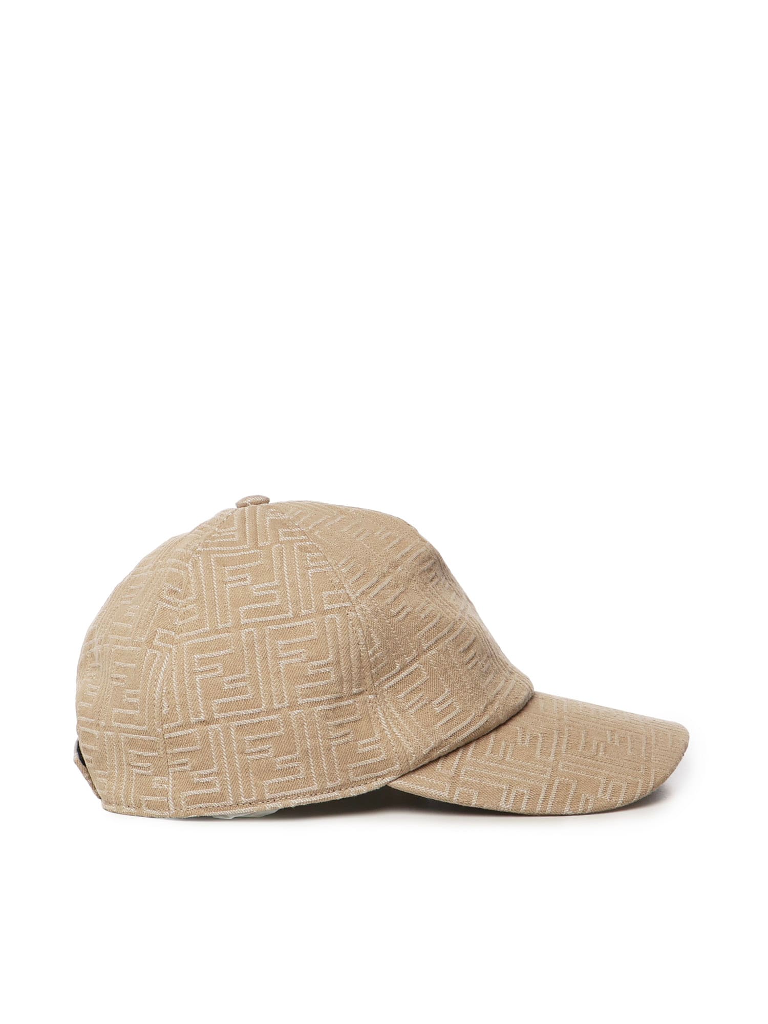 Fendi Cotton Baseball Cap In Brown