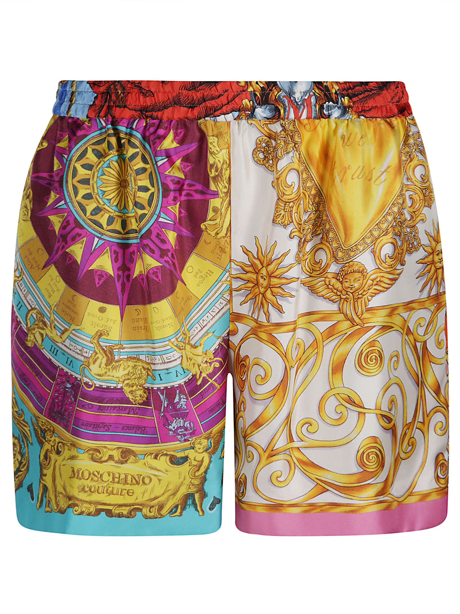 Shop Moschino Printed Shorts In Multicolor