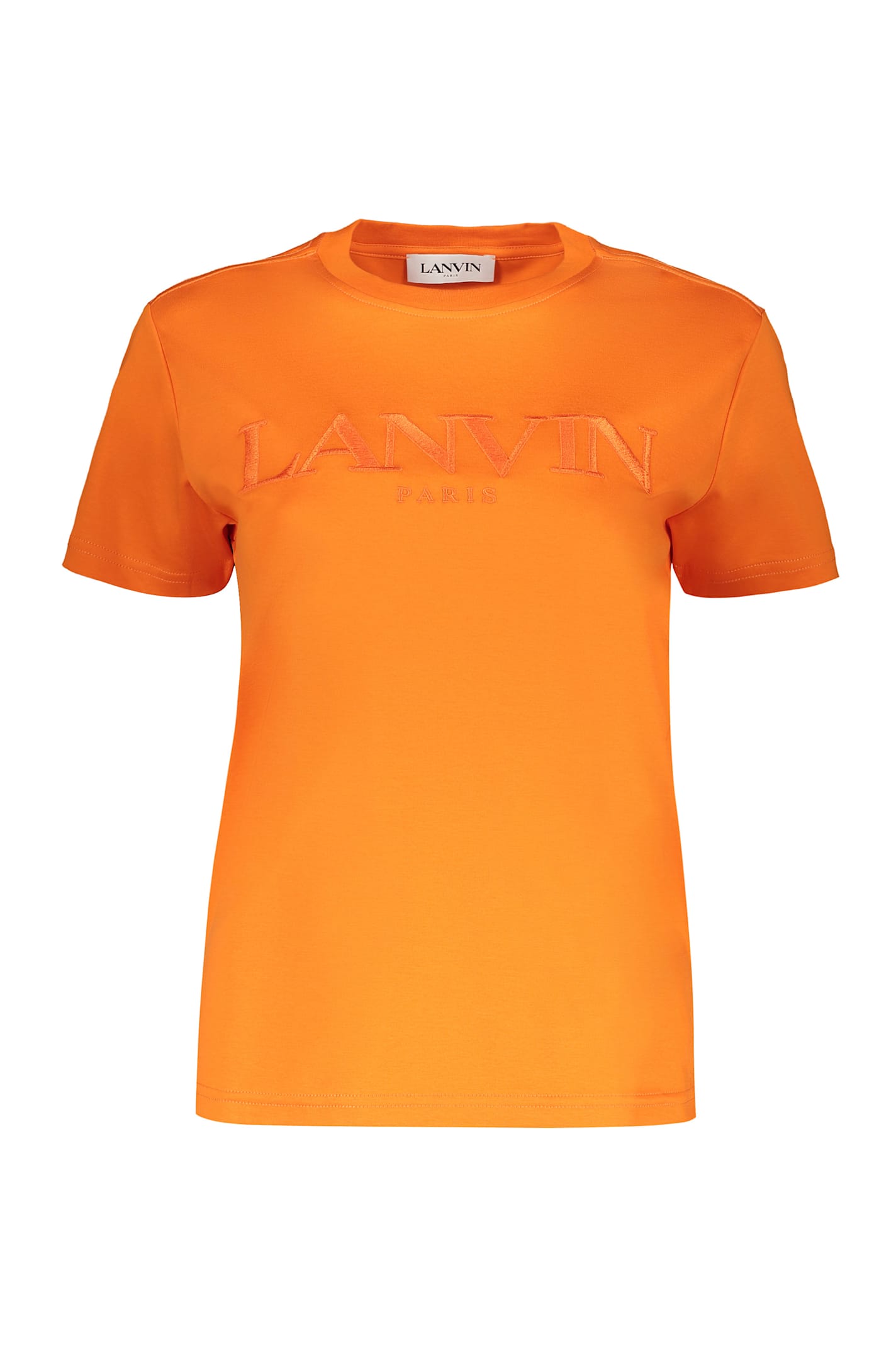 Shop Lanvin Cotton T-shirt In Orange