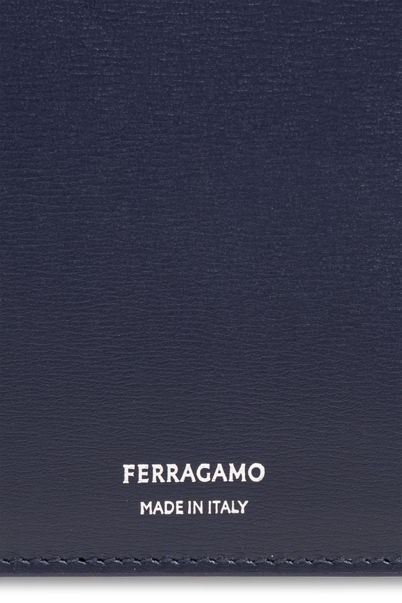 Shop Ferragamo Leather Wallet In Blue