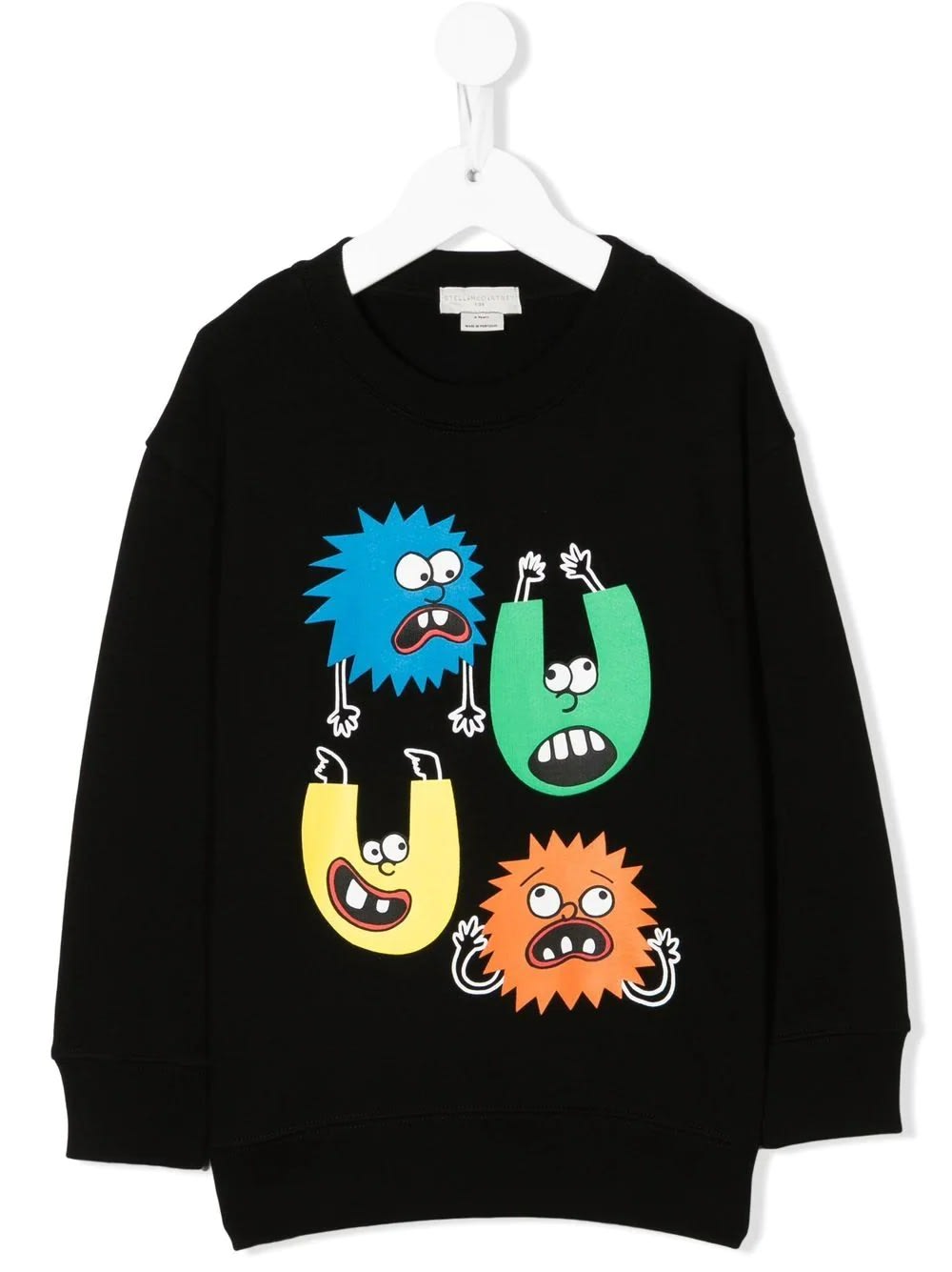 Stella McCartney Kids Black Sweatshirt With Multicolored Graphic Print