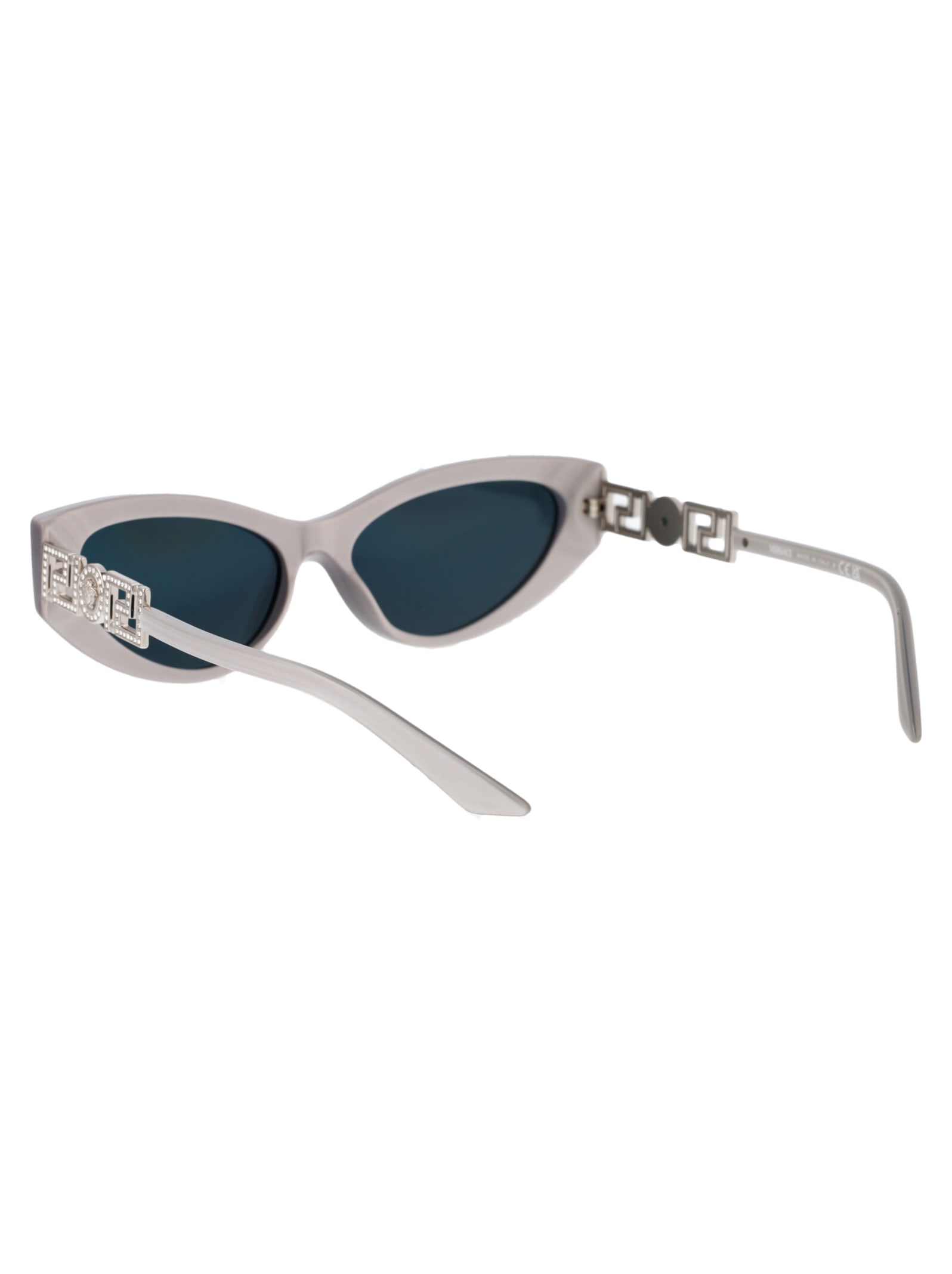 Shop Versace 0ve4470b Sunglasses In 54741u Pearl Grey