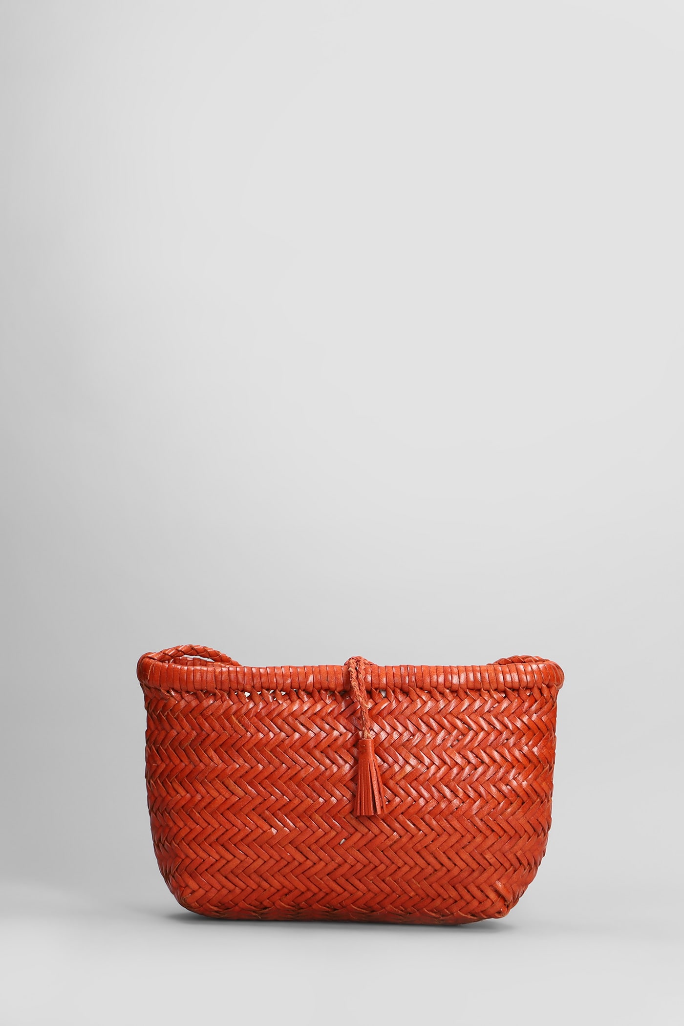 Dragon Diffusion Minsu Mini Basket Hand Bag In Orange Leather In Orange