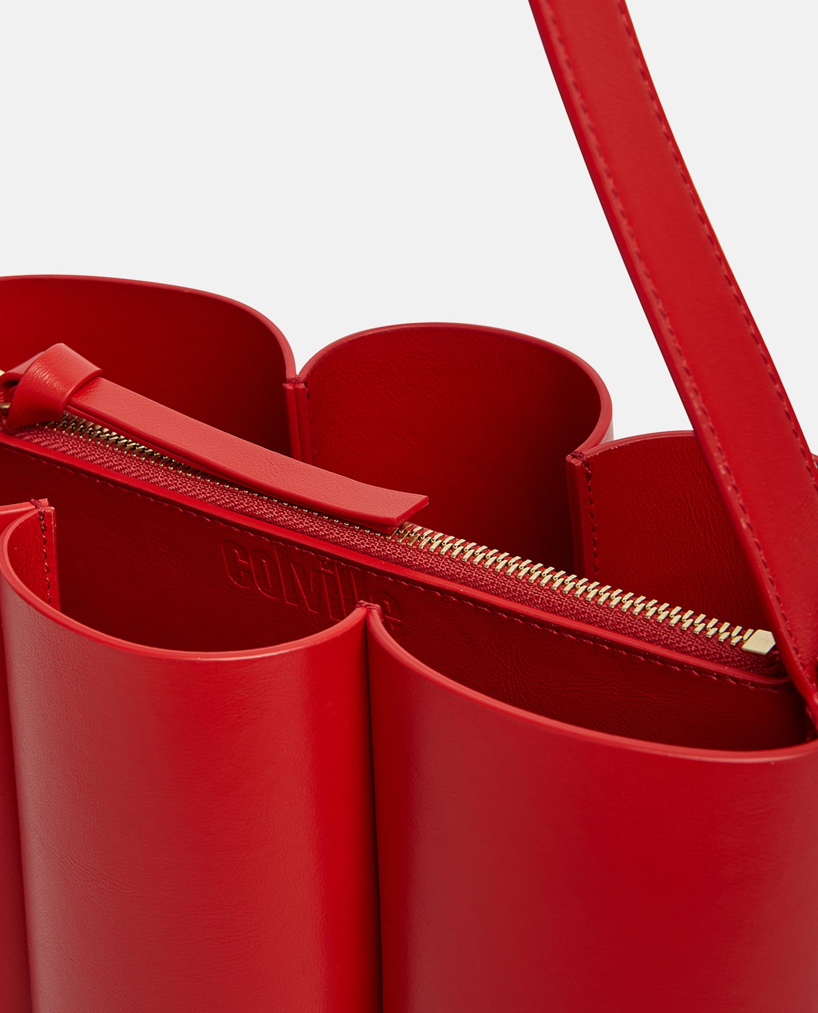 Shop Colville Jelly Leather Shoulder Bag In Red