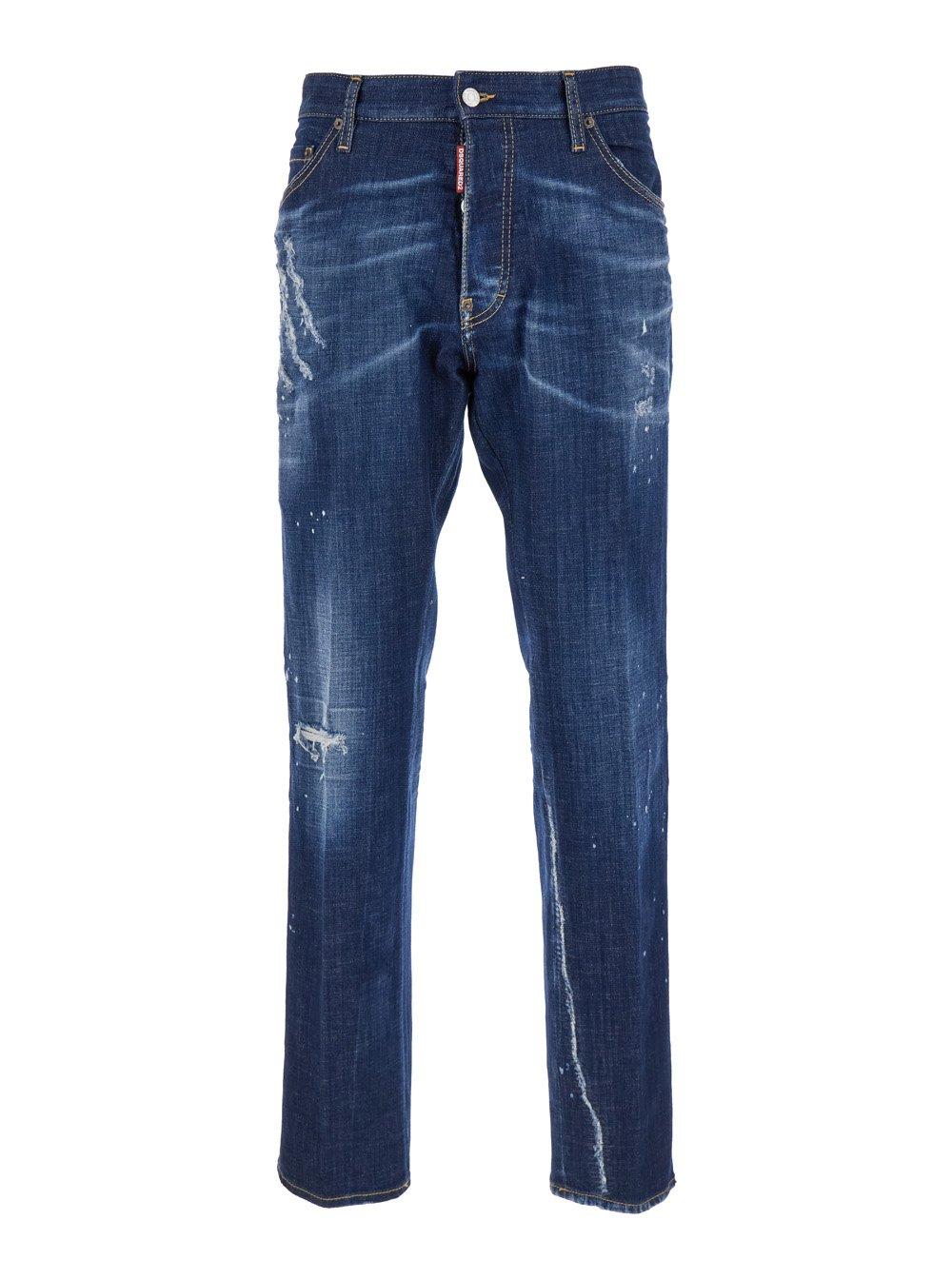 Shop Dsquared2 Dark Cb Wash Cool Guy Jeans In Blue